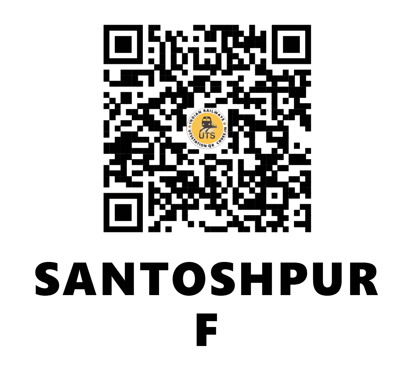 UTS QR Code for SANTOSHPUR F - SSP (ER - WEST BENGAL)
